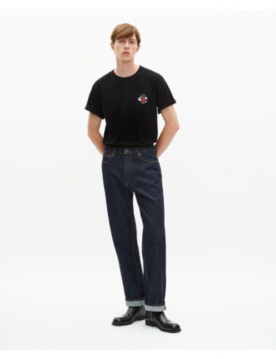 Jean droit brut bleu blue electric