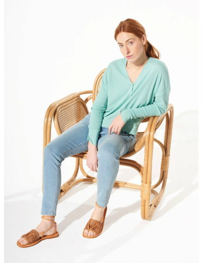 Cardigan glace a la menthe