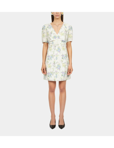 Robe Courte Imprimée Avec Fronces light blue/white