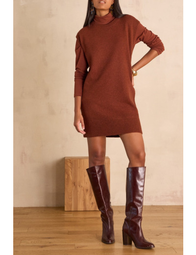 Robe pull sans manches en laine RAPHAELLE