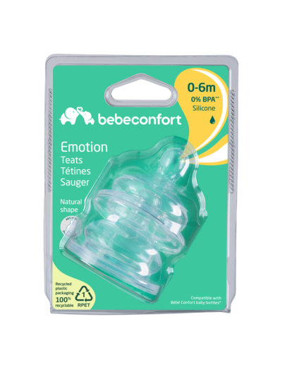 Tétine silicone Emotion T.0 - Transition Transparent