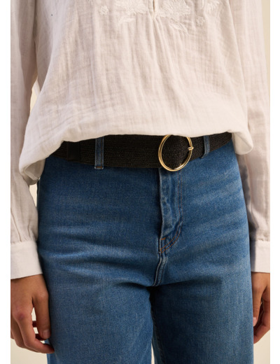 Ceinture tressée en raphia