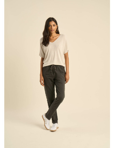 Jogging détails en satin