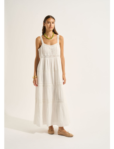 Robe longue brodée