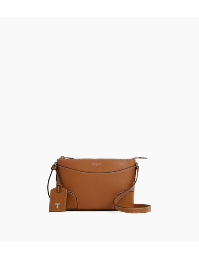 Petit sac bandoulière Romy en cuir grainé et lisse