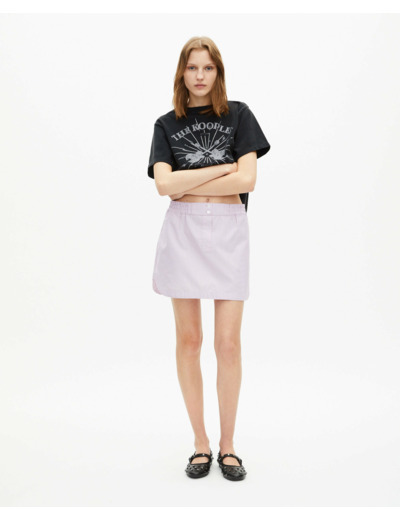 T-shirt manches courtes print guitarre black washed