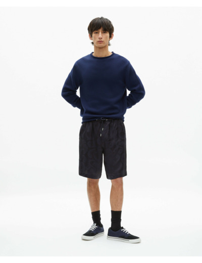 Short en jacquard marine navy