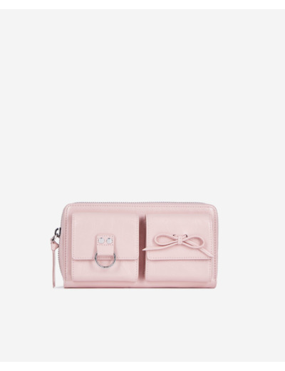 Portfeuille amelia en cuir pink