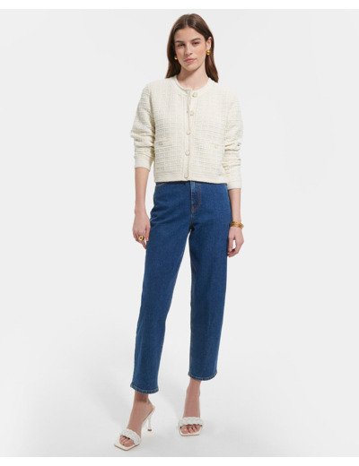 Gilet Glada Ecru en Coton
