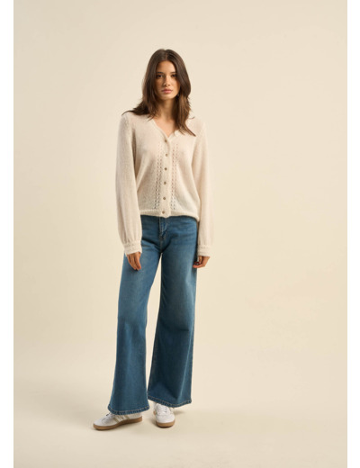 Jean flare à taille haute