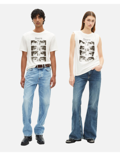 T-shirt mixte the doors x the kooples écru ecru