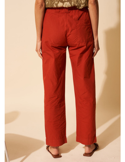 Pantalon jambe large et taille haute