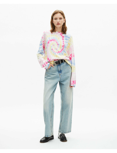 Pull tie and dye motif spirale multicolor