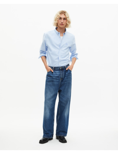 Chemise formelle col classique bleu ciel bleu