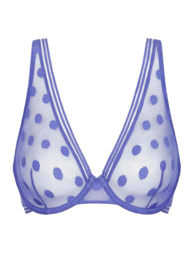Soutien-gorge foulard avec armatures tulle et pois Violet Full Moon