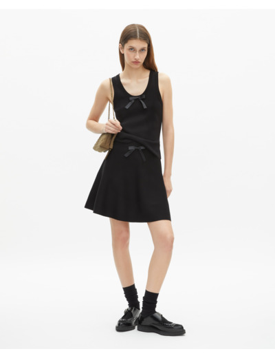 Jupe courte en maille noire black