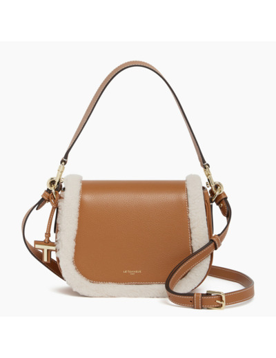 Sac bandoulière moyen modèle Gisèle en cuir grainé