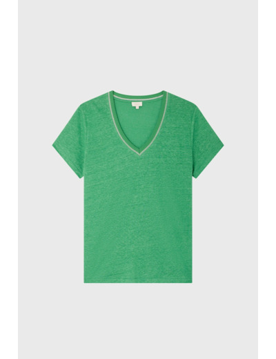 T-shirt V en lin - MAGALI