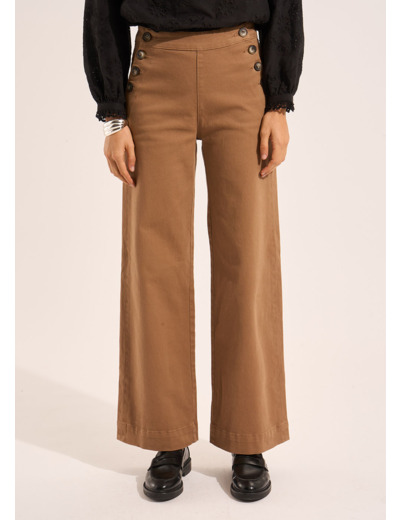Pantalon droit à pont