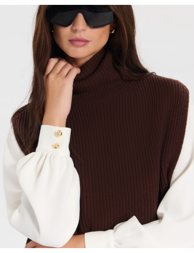 Pull Nina Chocolat en Laine