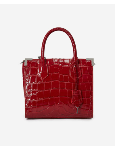 Sac Ming Medium En Cuir Rouge red risk