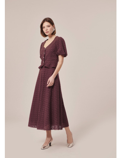 Jupe Jessie Chocolat en Coton