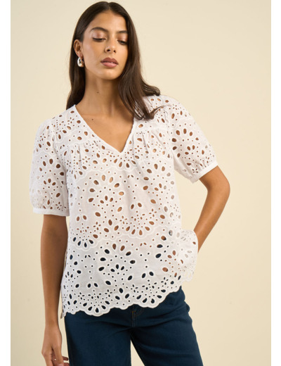 Top broderie anglaise
