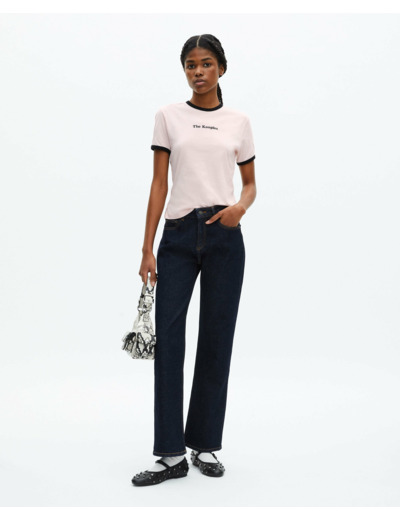 T-shirt manches courtes print classique lila