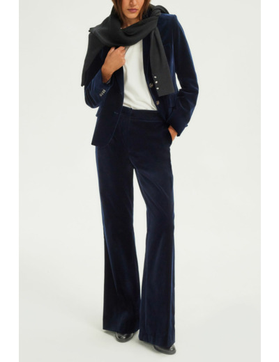 Pantalon large en velours lisse - NAIS