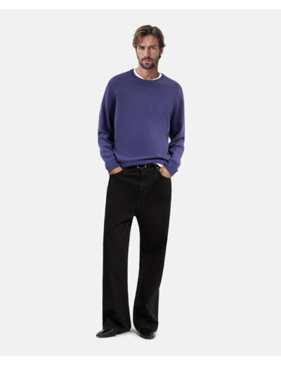 Pull col rond blue atlantique