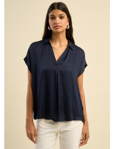 Top col chemisier coupe fluide