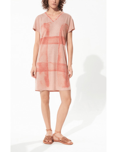 Robe rose velours