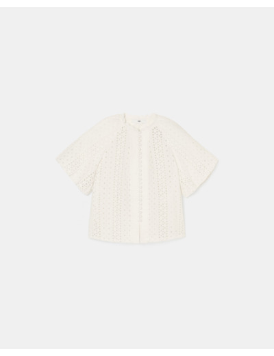 Chemisier en broderie anglaise écru