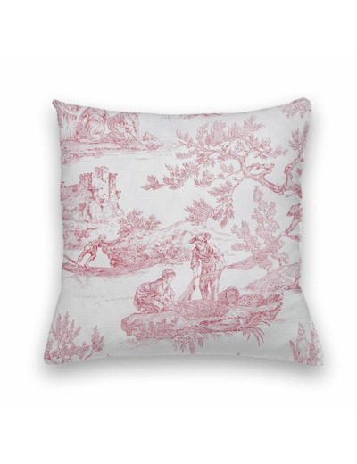 Taie d'oreiller Tendresse | Toile de Jouy | Tradition des Vosges
