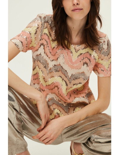 Top à sequins pastel - ATLANTA