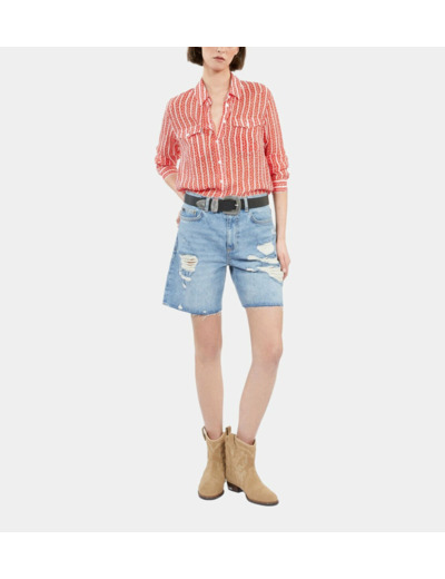 Chemise Imprimée red white