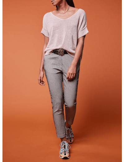 Pantalon rayure noire