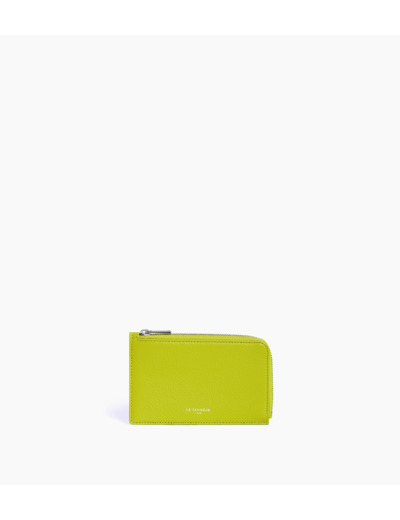 Porte cartes zippé Emilie en cuir grainé