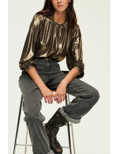 Top doré à manches longues - BELUMA