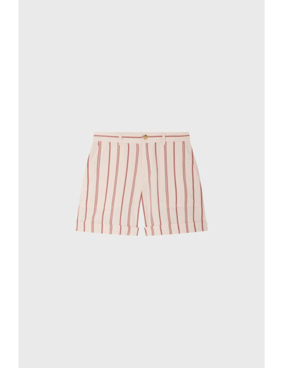 Short rose à rayures - CARLA