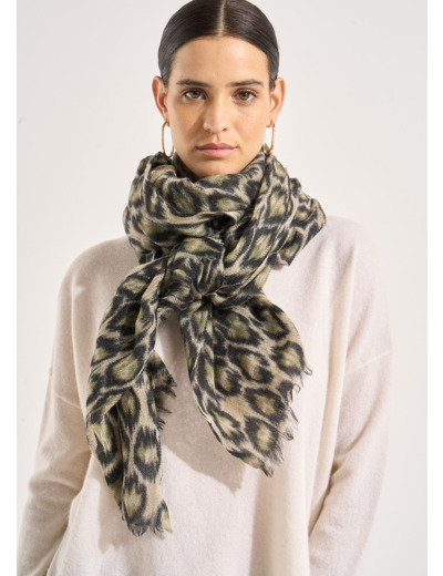 Foulard imprimé en laine