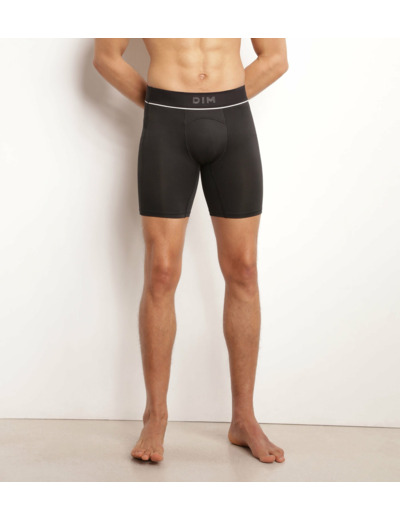 Boxer long homme en microfibre et mesh Noir Dim Move