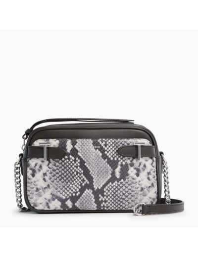 Sac bandoulière Laura en cuir effet python