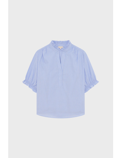 Blouse rayée à volants
