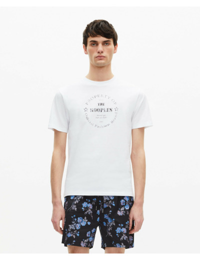 Maillot De Bain Imprime Fleurs black blue