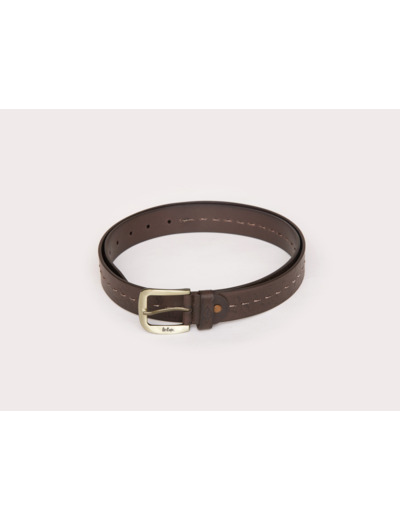 Ceinture cuir à relief avec detail surpiqure et boucle en métal gravée Lee Cooper