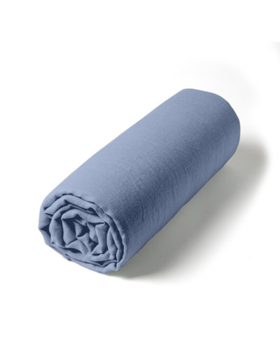 Drap-housse lin lavé | Linge de lit uni | Tradition des Vosges