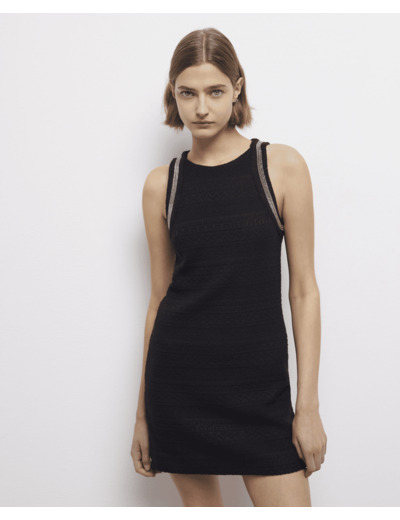 Robe sans manches avec chaines black