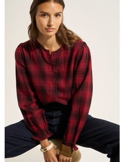 Chemise tartan ample avec épaules tombantes