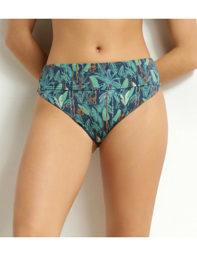 Bas de maillot de bain forme culotte haute